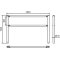 Stationary access barriers | for bolting on site | with top and quarter-bent bar | hot-dip galvanized | total width: 2000 mm